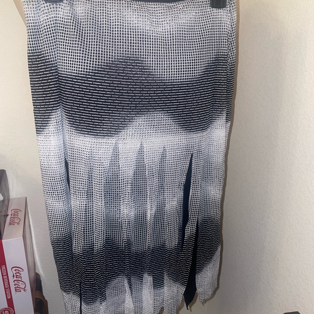 For The Republic Black and White Asymmetrical Skirt